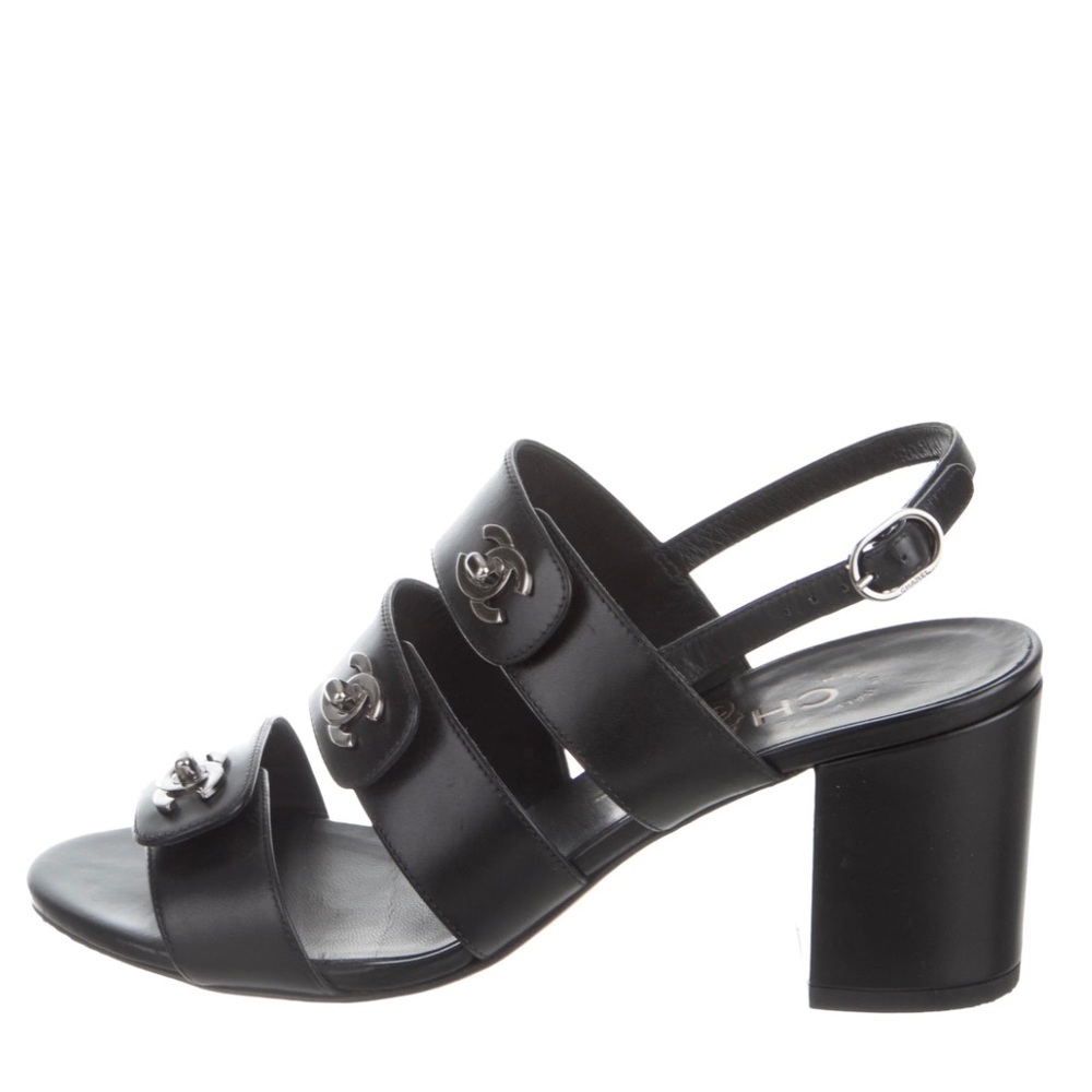 Chanel CC Turnlock Heels